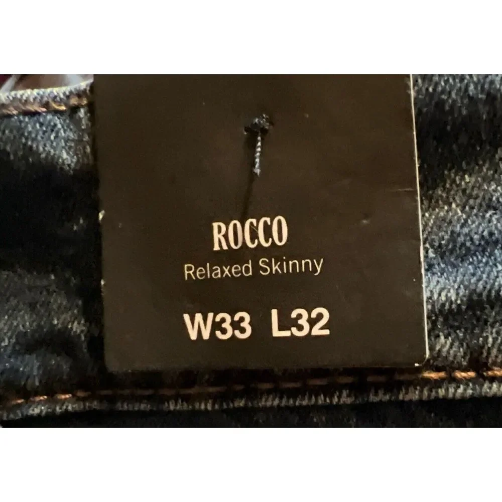 New $159 True Religion ROCCO FLAP Relaxed Skinny JEANS‎ 700062 Medium Harvest 33